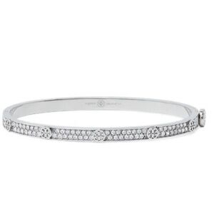 NWT Tory Burch Miller Stud Crystal Pave’ Bracelet in Silver